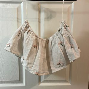 Zara strapless flowery top